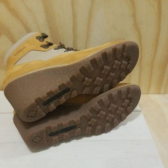 Timberland Boots Womens Size 8 Earthkeepers Amston 3-Inch Bootie Tan Wedge - Picture 9 of 10